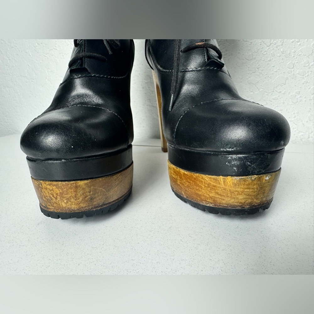 Chloé Phoebe Philo High Heeled Platform Boots with Knitted Cover Size 39.5 - Picture 4 of 8
